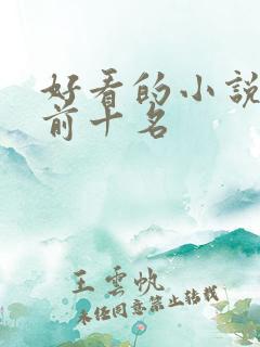 好看的小说推荐前十名