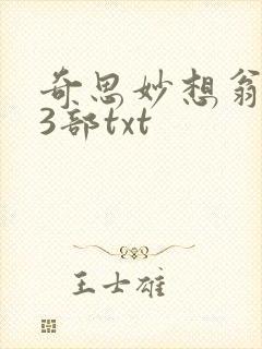 奇思妙想翁乱13部txt