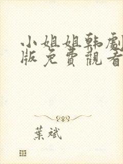 小姐姐韩剧国语版免费观看