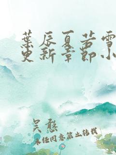 叶辰夏若雪最新更新章节小说免费阅读
