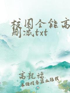 校园全能高手未删减txt