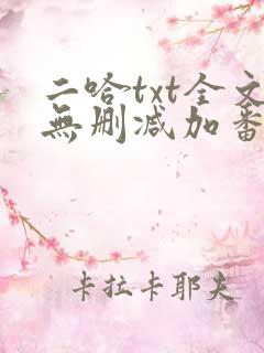 二哈txt全文无删减加番外