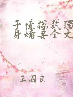 千亿总裁独宠替身娇妻全文小说阅读全文
