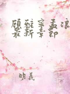顾雅宁孟浪小说最新章节