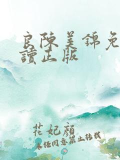 良陈美锦免费阅读正版