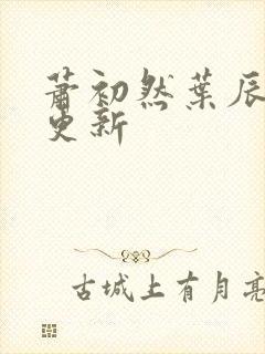 萧初然叶辰最快更新