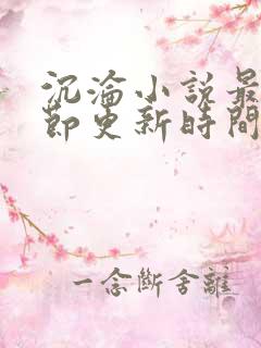 沉沦小说最新章节更新时间