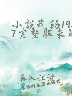 小说我的1987完整版未删减小说