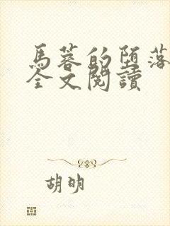 马蓉的堕落小说全文阅读