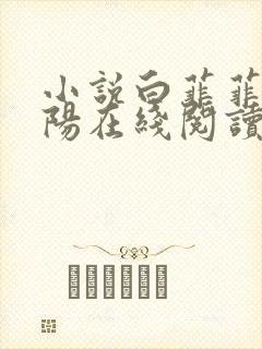 小说白菲菲姬小阳在线阅读