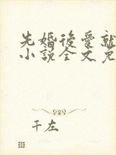 先婚后爱就她吧小说全文免费阅读最