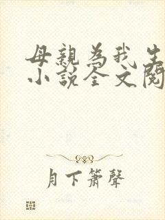 母亲为我生孩子小说全文阅读