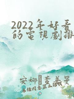 2022年好看的电视剧排行榜前十名