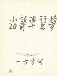 小说排行榜2020前十名穿越完结