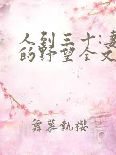 人到三十:妻子的野望全文免费阅读