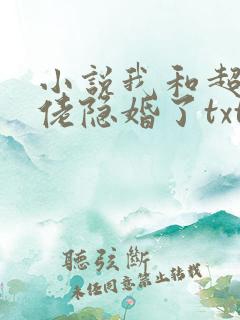 小说我和超级大佬隐婚了txt