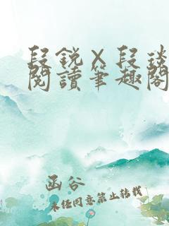 段锐×段琰免费阅读笔趣阁全文