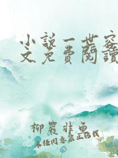 小说一世容安全文免费阅读