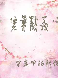 他最野了 小说免费阅读