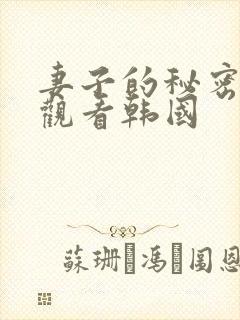 妻子的秘密在线观看韩国