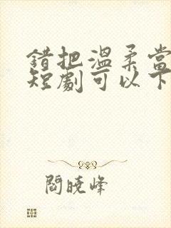 错把温柔当情深短剧可以下载吗