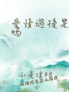 爱情过后是亲情吗