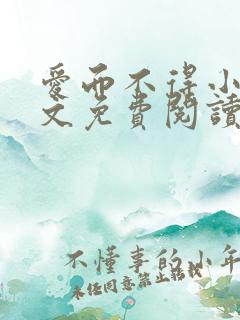 爱而不得小说全文免费阅读