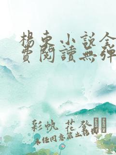 杨东小说全文免费阅读无弹窗