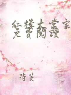 红楼大当家小说免费阅读