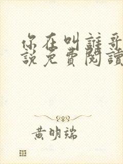 你在叫谁哥哥小说免费阅读