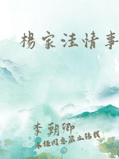 杨家洼情事小说