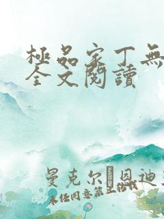 极品家丁无删减全文阅读