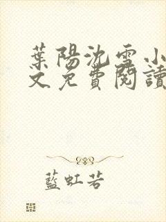叶阳沈雪小说全文免费阅读最新章节更新