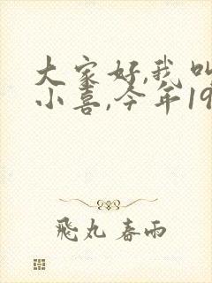 大家好,我叫林小喜,今年19岁英语
