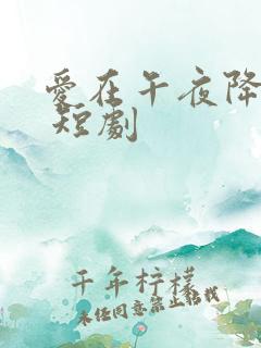 爱在午夜降临前 短剧