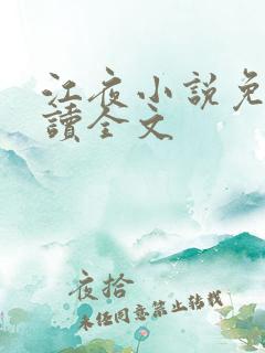 江夜小说免费阅读全文