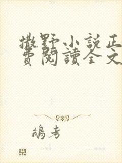 撒野小说正版免费阅读全文无弹窗