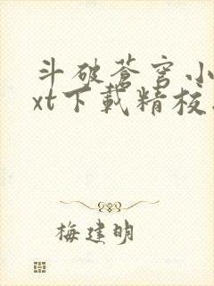 斗破苍穹小说txt下载精校版