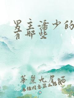 男主潘少的短剧有哪些