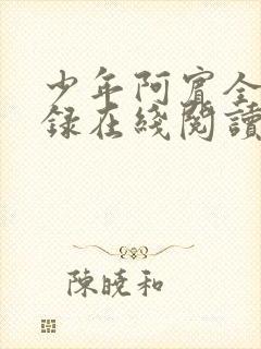 少年阿宾全文目录在线阅读