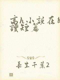 高h小说在线阅读短篇