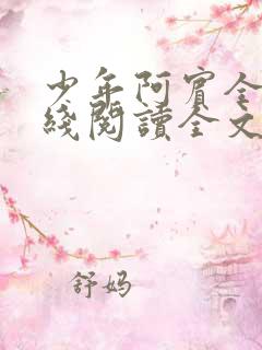少年阿宾全文在线阅读全文免费阅读最新
