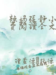 辣妈张静小说免费阅读全文