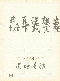 我真没想出名啊txt下载完整版