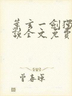 叶玄一剑独尊小说全文免费阅读