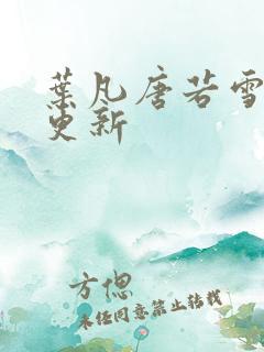 叶凡唐若雪更快更新