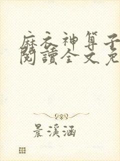 麻衣神算子在线阅读全文免费