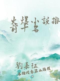 火爆小说排行榜前十名