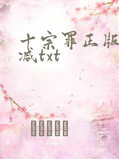 十宗罪正版无删减txt
