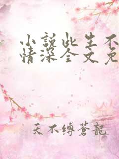 小说此生不负你情深全文免费阅读